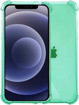 iPhone 12 Pro Hoesje Shock Proof Siliconen Case Met Stootrand - Groen - Smartphonica