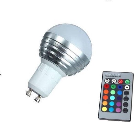 LED Bollamp RGB - 3 Watt - GU10