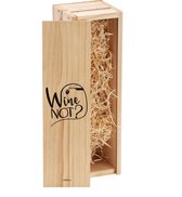 Luxe bedrukte wijnkist met houtwol | Wine not
