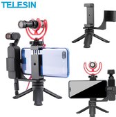 PRO SERIES Opvouwbare Uitgebreid Camera Statief Beugel + Telefoon Houder Clip Mount voor DJI Osmo Pocket