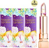 GLAMFOX Witch Flower Lippenstift - Lip Plumper Lipstick met 24 Karaat Goud Korrels en 100% Echte Bloem - Lippenstift Langhoudend - Lippenbalsem - Korean Beauty Make Up - 3-Pack