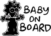 Baby On Board (wit) (20x15cm) Simpsons