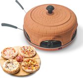 BluMill Pizza oven – 6 Personen – 1100 Watt – Pizzamaker - Incl. deegvorm en spatels met grote korting