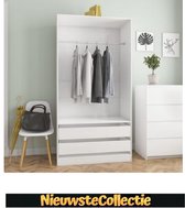 { OPRUIMING!!! } Kast - Kledingkast - Kast - Hoogglans wit - Spaanplaat - Slaapkamer - Design - Modern - Nieuwste Collectie