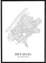 Madebyineke - Poster - A4- Plattegrond - Den Haag - Nederland