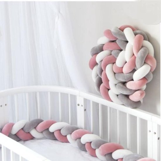 Tour de lit tressé - tour de lit tressé - cadeau maternité - chambre bébé -  3 mètres -... | bol.com