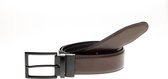 Elvy Fashion - Plain Reversible Belt BN 012 - Black/Brown- Size 105