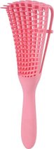 Detangler Brush for curly hair - Detangling Brush - Antiklit Haarborstel - Hairbrush - Stylingborstel (Roze)