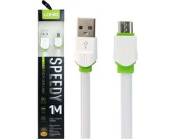Micro USB Oplaad Kabel LS34 - 1 meter Geschikt voor: Samsung Galaxy A3 A5 A6 2017 / 2018 A7 J3 J4 J5 J6 S4 S5 S6 S7 Edge Tab S2 Tab 4 10.1 / Wiko Sony / Nokia / Motorola / Huawei - MicroUSB oplader kabel