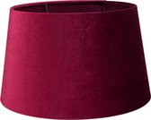 Lucy's Living Luxe Velvet Abat-jour VENISE Fuchsia - ø 18 x H 12 cm - E27 - pièces de lampe - éclairage - lampe de table - accessoires de maison - living - rose - couleur framboise