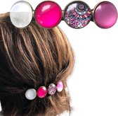 Hairpin-Haarspeld-Haaraccessoire-Hairclip-Cabochon-Ibiza-Roze-Handmade-Haarmode