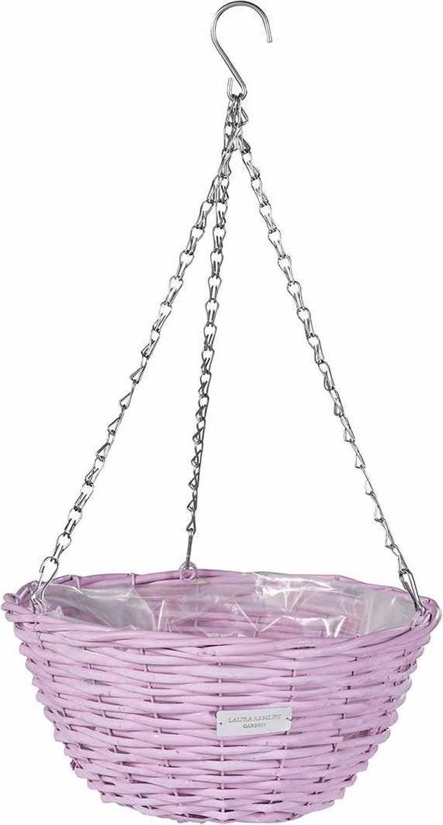 Laura Ashley - Hanging basket wicker - Lavender - Roze