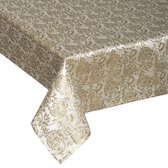 DELUXE XXL tafelkleed - Baroque beige met goud - 140 x 360 cm - Kersttafelkleed