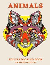 Animals Adult Coloring Book for Stress Relieving