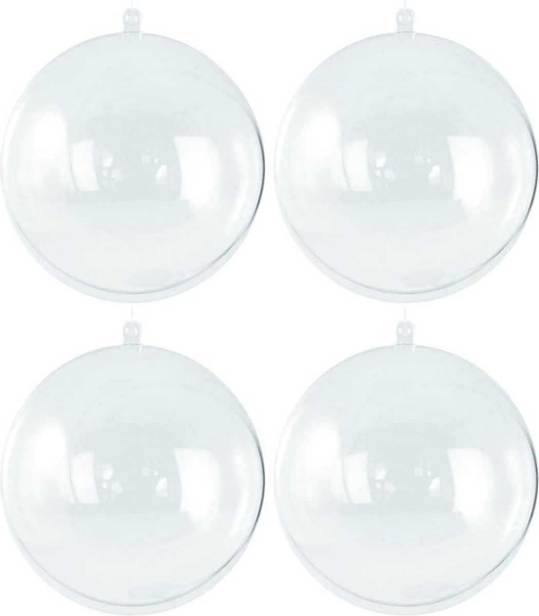 Inzopo 10 Pack duidelijk plastic vulbare kerstboom ornamenten DIY bad