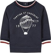 Tartine et Chocolat - Zachte donkerblauwe trui met luchtballon