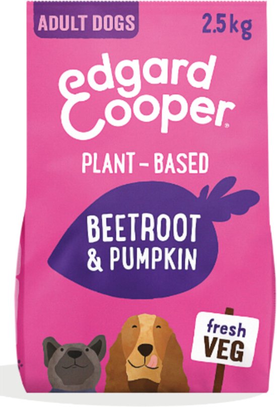 Edgard & Cooper Plantbased Adult Rode Biet&Pompoen - Hondenvoer - 2.5 kg