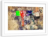 Foto in frame , Abstracte Pianist , 120x80cm ,  Multikleur , wanddecoratie , Premium print
