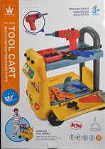 Ariko Wanderlong XXL Tool Cart werkbank trolley met gereedschap | 38 onderdelen | met muziek en geluid | Gereedschapset | Gereedschap | Gereedschap speelgoed | inclusief Philips ba