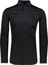 Profuomo Overhemd Zwart Getailleerd - Maat EU43 - Mannen - Never out of stock Collectie - Katoen
