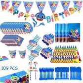 Feestopstelling - Feest Set - Verjaardagsfeest - Versiering Set - Viering - Happy Birthday - Party Set - Set Up - Servies - Mes Vork - Bordje - Banier - Speelgoed - Cadeautasje - Rietje - Ver