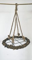 hang ring-decoratie-vogelvoer-bloemen-tuin