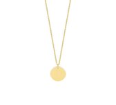 YO&NO - Ketting - Goud - Anker - Rondje - 1,0 mm - 41/43/45 cm - Sieraden vrouw - 14k - 585 goud