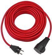 Allteq - Verlengkabel - Buitenkabel - Rubber - IP44 - Rood - 10 meter