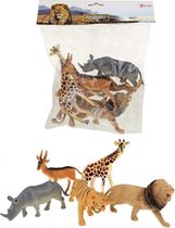 dieren figuren deluxe 13 a 15cm - leeuw - tijger - neushoorn - giraffe - hert - dierentuin - speelgoed - speelfiguren - knuffel - Viros
