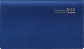 Brepols Agenda 2022 - Omniplan - Genova abc - 16 x 8,9 cm - Blauw liggend