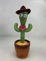 Dansende cactus met een zwarte hoedje en een dasje