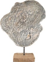 Life Deco - Hout op standaard 'old grey' - 40 cm hoog