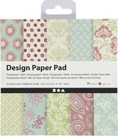 designpapier blok groen/paars 15,2 cm 50 vellen
