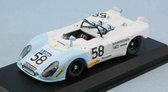 De 1:43 Diecast Modelcar van de Porsche Flunder #58 van de 24H LeMans van 1972. De rijders waren Roser en Stuppacher. De fabrikant van het schaalmodel is Best Model. Dit model is alleen online verkrijgbaar