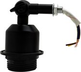 Retro Light - Industriële wandlamp met korte arm en half dunne houder - E27 - Zwart