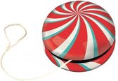 jojo van blik diameter 5,6 cm rood/wit