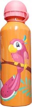 drinkfles Tropical Style junior 500 ml aluminium oranje