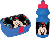 lunchset 350 ml Mickey Mouse blauw/rood 2-delig