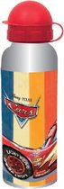 drinkbeker Cars jongens 520 ml aluminium zilver/rood
