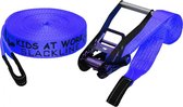 slackline 17,5 meter polyester blauw