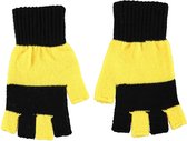 Apollo Handschoenen Party Acryl Zwart/geel One-size