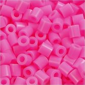 strijkkralen neon roze 1100 stuks