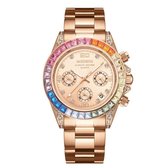 Longbo - Meibin - Dames Horloge - Rosé/Multi/Rosé - 40mm (Productvideo)
