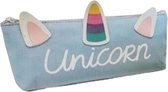 etui unicorn junior 23 cm polyester blauw