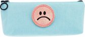 etui smiley blauw 21 cm