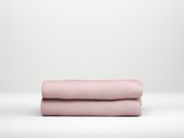 Luxe Katoen/Satijn Lits-jumeaux Hoeslaken Roze | 160x200 | Subtiel Glazend En Zijdezacht | Ademend En Juiste Pasvorm