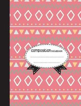 Composition Notebook, 8.5 x 11, 110 pages: Cute-ethnic_Pink