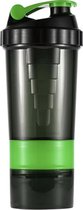 Olvièr Sports shake beker met opslag - shake beker - shakebeker - groen - 500 ml + 250 ml opslag