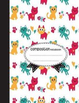 Composition Notebook, 8.5 x 11, 110 pages: Cats