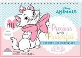 schets- en stickerboek Precious 33 cm papier roze/wit
